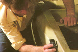 Sanding the bodies 